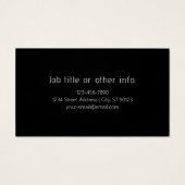 Moderne minimalistische bewerkbare naam | Zwart & Visitekaartje (Achterkant)