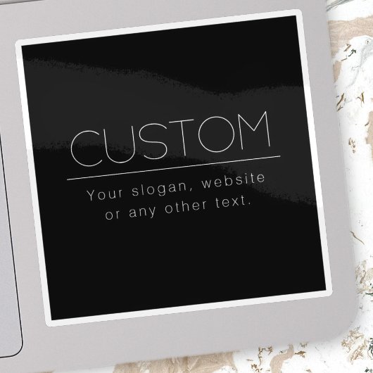 Moderne minimalistische bewerkbare tekst | Zwart & Sticker