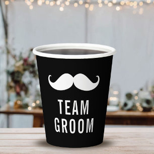 Moderne minimalistische Big Bold Black vrijgezelle Papieren Bekers