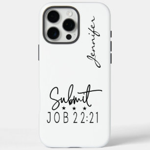 Moderne minimalistische bijbeltekst Job 22:21 iPho iPhone 16 Pro Max Hoesje