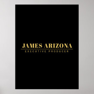 Moderne minimalistische Black Gold Professional Tr Poster