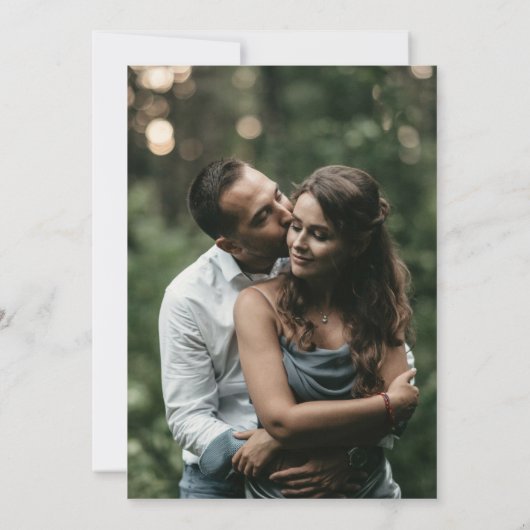 Moderne Minimalistische Black Tie Kaart (Achterkant)