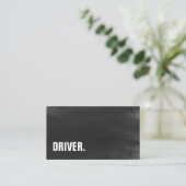 Moderne minimalistische Blackboard DRIVER Professi Visitekaartje (Staand voorkant)