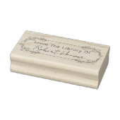 Moderne minimalistische bladeren uit de bibliothee 	rubberstempel (Stempel)