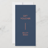 Moderne Minimalistische Blauwe QR Code Cadeaubon (Voorkant)