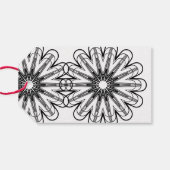 Moderne minimalistische bloemendank u geschenk lab cadeaulabel (Achterkant Horizontaal)