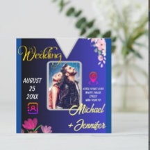 Moderne minimalistische bloemenfoto QR-code bruilo