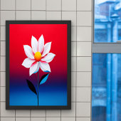 Moderne minimalistische bloemenkunst poster