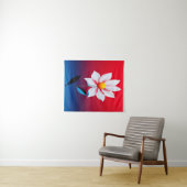 Moderne minimalistische bloemenkunst wandkleed (In Situ (horizontaal))