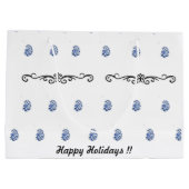 Moderne minimalistische bloemenprint groot cadeauzakje (Achterkant)