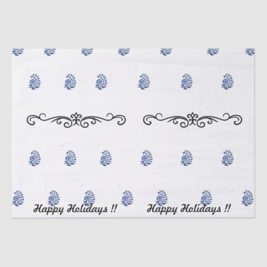 Moderne minimalistische bloemenprint tissuepapier (Voorkant)