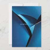 Moderne minimalistische Blue Wave bruiloft uitnodi Kaart (Achterkant)