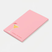 Moderne minimalistische Blush Pink Fun Margarita Post-it® Notes (Schuin)