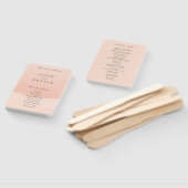 Moderne minimalistische blush Roos Wedding Program Handwaaier (Niet-gemonteerd)