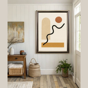 Moderne minimalistische Boho Abstracte muurkunst a Poster