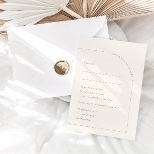 Moderne minimalistische Boho Arch Meal Choices RSV RSVP Kaartje