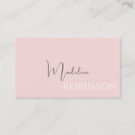Moderne minimalistische Boho Bord Roze Script Visitekaartje
