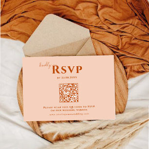 Moderne minimalistische Boho bruiloft RSVP Kaartje