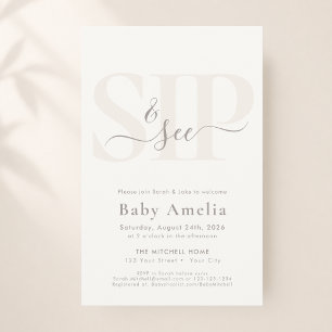 Moderne Minimalistische Boho Chic Sip En See Budge Flyer