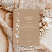 Moderne minimalistische Boho Desert bruiloft diner Menu
