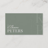 Moderne minimalistische Boho Olive Visitekaartje (Voorkant)