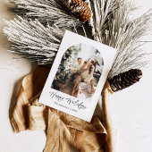 Moderne Minimalistische Boho Prettige Feestdagen G Kaart