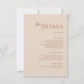 Moderne Minimalistische Boho Terracotta Envelopkaa RSVP Kaartje (Voorkant)