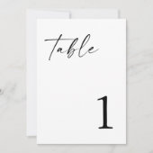 Moderne minimalistische Boho Wedding Table Numbers Aankondiging (Voorkant)
