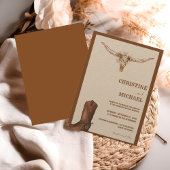 Moderne minimalistische Boho Westerne Cowboy bruil Kaart