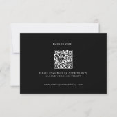 Moderne minimalistische bold black Wedding RSVP Kaartje (Voorkant)