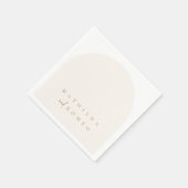 Moderne minimalistische boog bruiloft papier serve servet (Hoek)