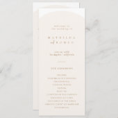 Moderne Minimalistische Boog Huwelijksprogramma Programma (Voorkant / Achterkant)