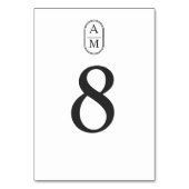 Moderne minimalistische boog initialen bruiloft kaart (Achterkant)