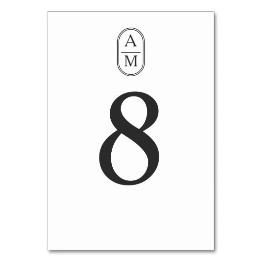 Moderne minimalistische boog initialen bruiloft kaart (Voorkant)