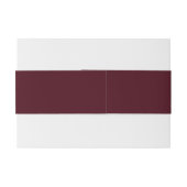 Moderne Minimalistische Bordeaux Monogram Huwelijk Uitnodigingen Wikkel (Achterkant Voorbeeld)