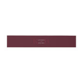 Moderne Minimalistische Bordeaux Monogram Huwelijk Uitnodigingen Wikkel (Vlak)