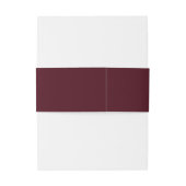 Moderne Minimalistische Bordeaux Monogram Huwelijk Uitnodigingen Wikkel (Achterkant Voorbeeld)