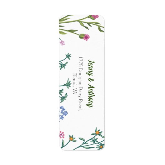 Moderne, minimalistische botanische flora etiket (Voorkant)