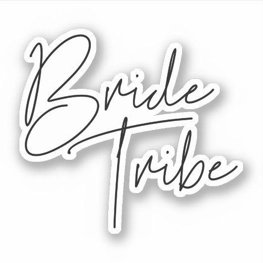 Moderne minimalistische bride Tribe Sticker (Voorkant)