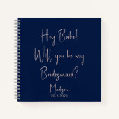 Moderne, minimalistische bridesmaid-ontwerpaanval notitieboek (Voorkant)