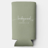 Moderne minimalistische bridesmaid Script Sage Gre (Achterkant)