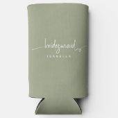 Moderne minimalistische bridesmaid Script Sage Gre (Voorkant)