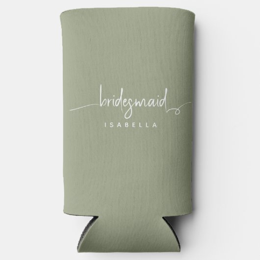 Moderne minimalistische bridesmaid Script Sage Gre (Voorkant)