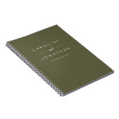 Moderne minimalistische bruidsbruidjes notitieboek (Rechterzijde)