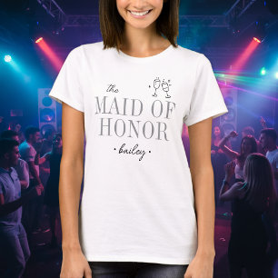 Moderne Minimalistische Bruidsmeisje Erescript Jon T-shirt