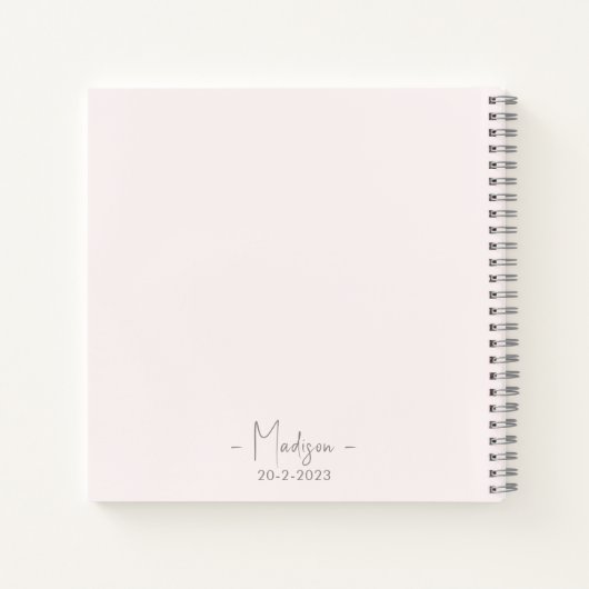 Moderne minimalistische bruidsmeisje voorstel scri notitieboek (Achterkant)