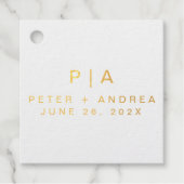 Moderne minimalistische bruiloft bedankjes labels (Voorkant)