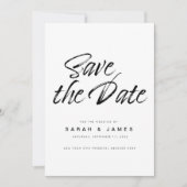 Moderne minimalistische bruiloft bespaart datum save the date (Voorkant)