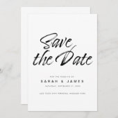 Moderne minimalistische bruiloft bespaart datum save the date (Voorkant / Achterkant)