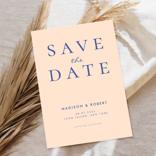 Moderne minimalistische bruiloft bespaart datum save the date